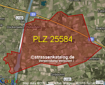 Postleitzahl 25584