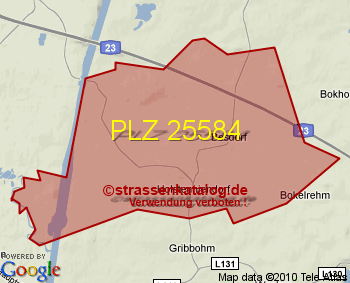 Postleitzahl 25584