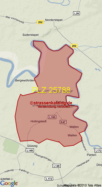 Postleitzahl 25788