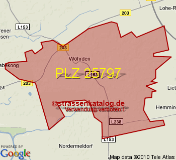 Postleitzahl 25797