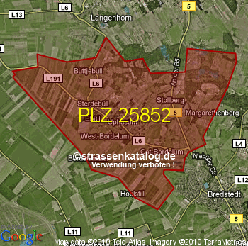 Postleitzahl 25852