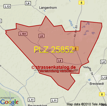 Postleitzahl 25852