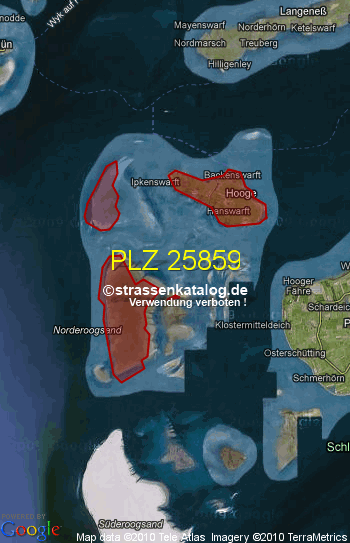 Postleitzahl 25859