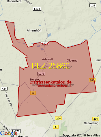 Postleitzahl 25860