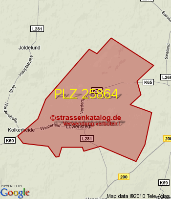 Postleitzahl 25864