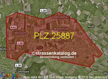 Postleitzahl 25887