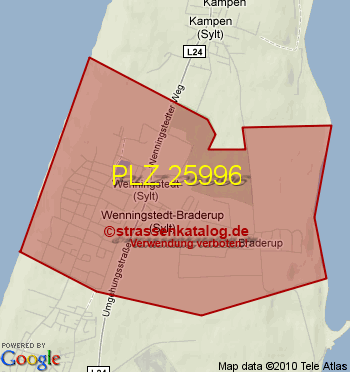 Postleitzahl 25996