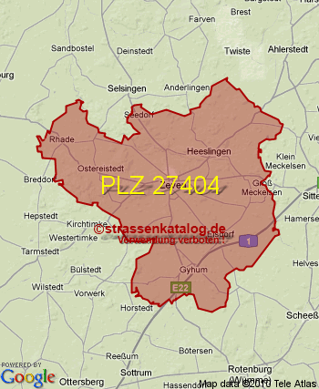 Postleitzahl 27404