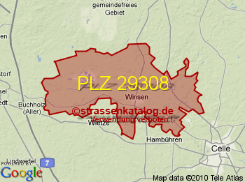 Postleitzahl 29308