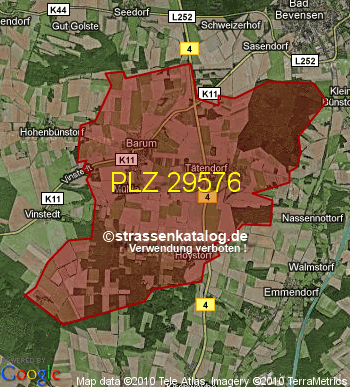 Postleitzahl 29576