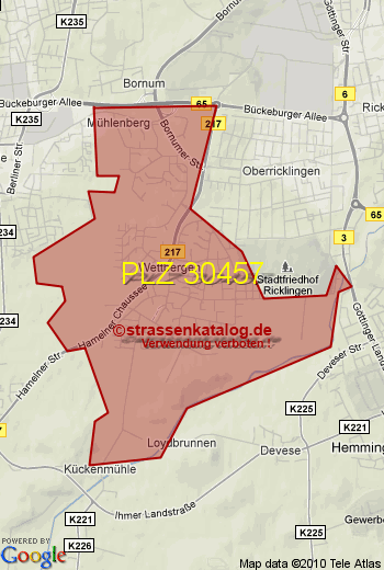 Postleitzahl 30457