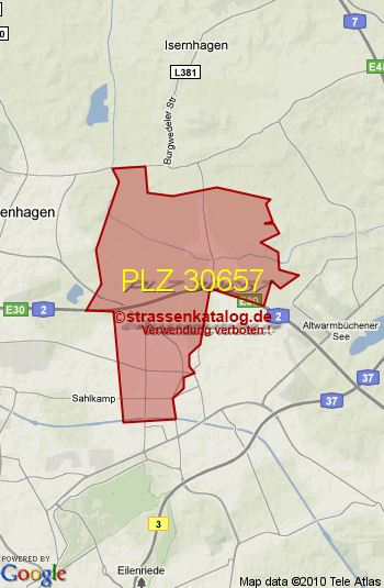 Postleitzahl 30657