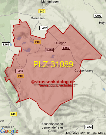 Postleitzahl 31089