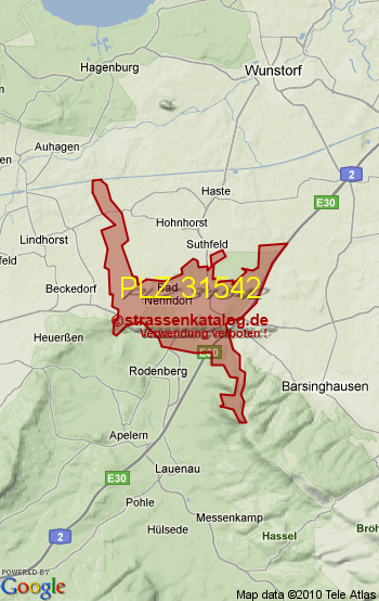 Postleitzahl 31542