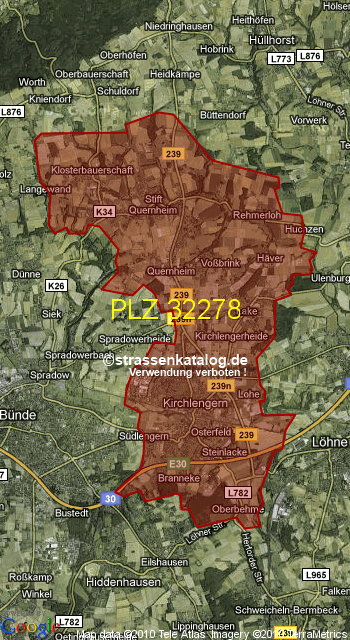 Postleitzahl 32278