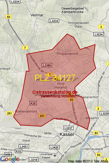 Postleitzahl 34127