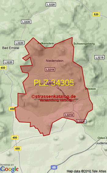 Postleitzahl 34305