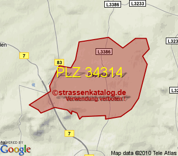 Postleitzahl 34314