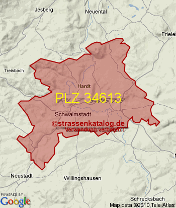 Postleitzahl 34613