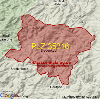 Postleitzahl 35216