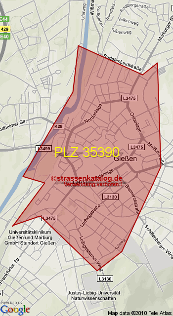 Postleitzahl 35390