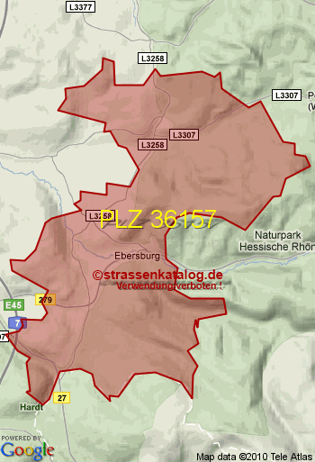 Postleitzahl 36157