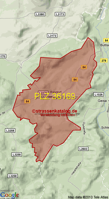 Postleitzahl 36169