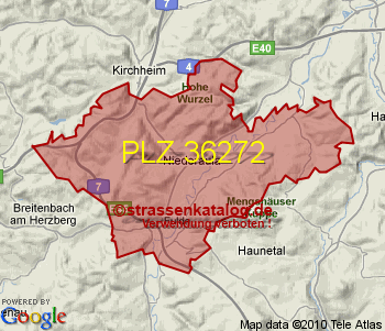 Postleitzahl 36272