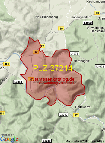 Postleitzahl 37214