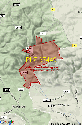 Postleitzahl 37449