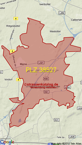 Postleitzahl 38527