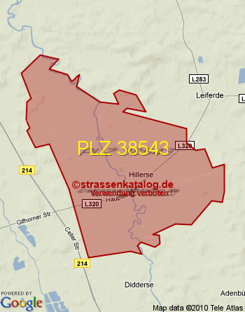 Postleitzahl 38543