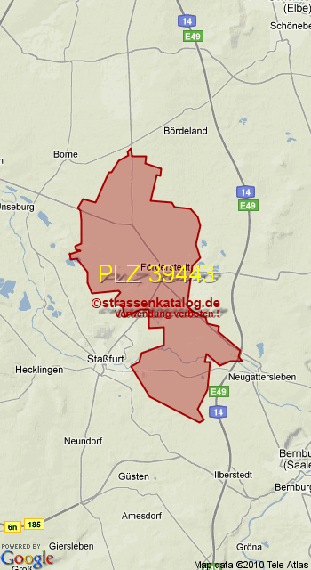 Postleitzahl 39443