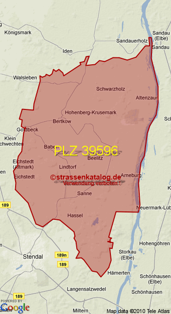 Postleitzahl 39596