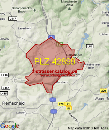 Postleitzahl 42899