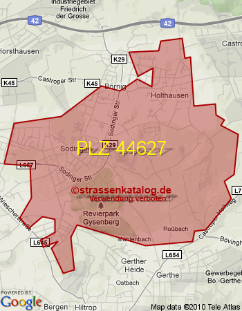 Postleitzahl 44627