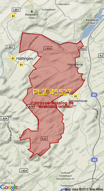 Postleitzahl 45527