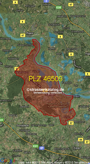 Postleitzahl 46509