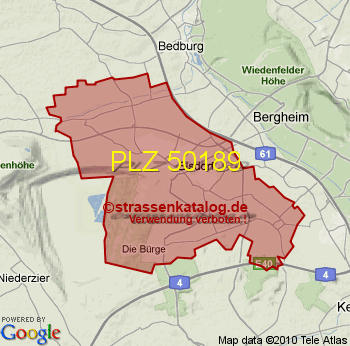 Postleitzahl 50189