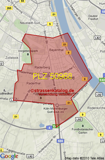 Postleitzahl 50968