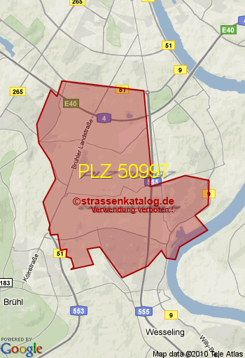 Postleitzahl 50997