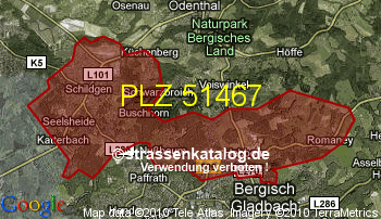 Postleitzahl 51467