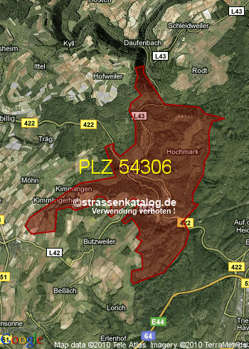 Postleitzahl 54306