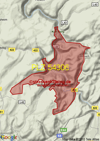 Postleitzahl 54306