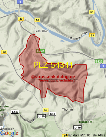 Postleitzahl 54341