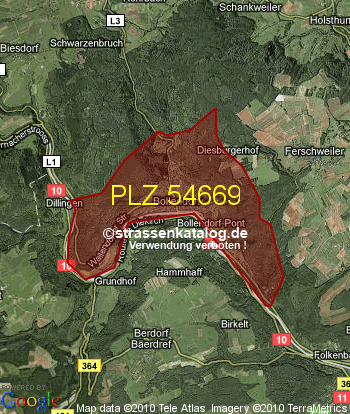 Postleitzahl 54669
