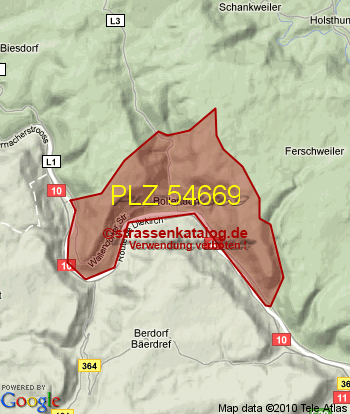 Postleitzahl 54669