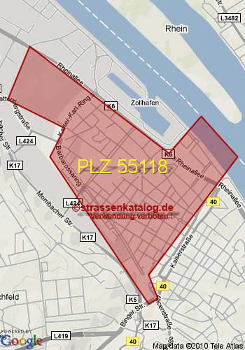 Postleitzahl 55118