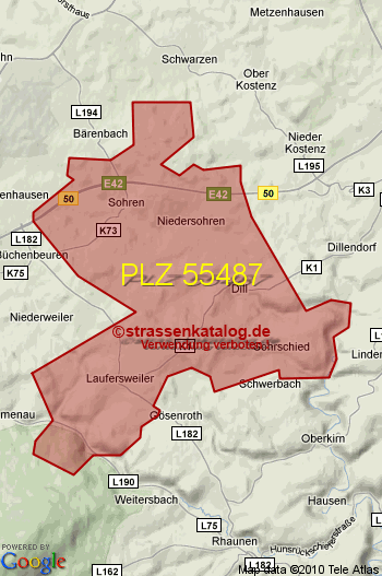 Postleitzahl 55487
