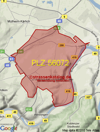 Postleitzahl 56072